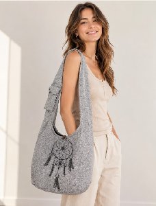 Nepal Handmade Cotton/Hemp Purses - Dream Catcher Print